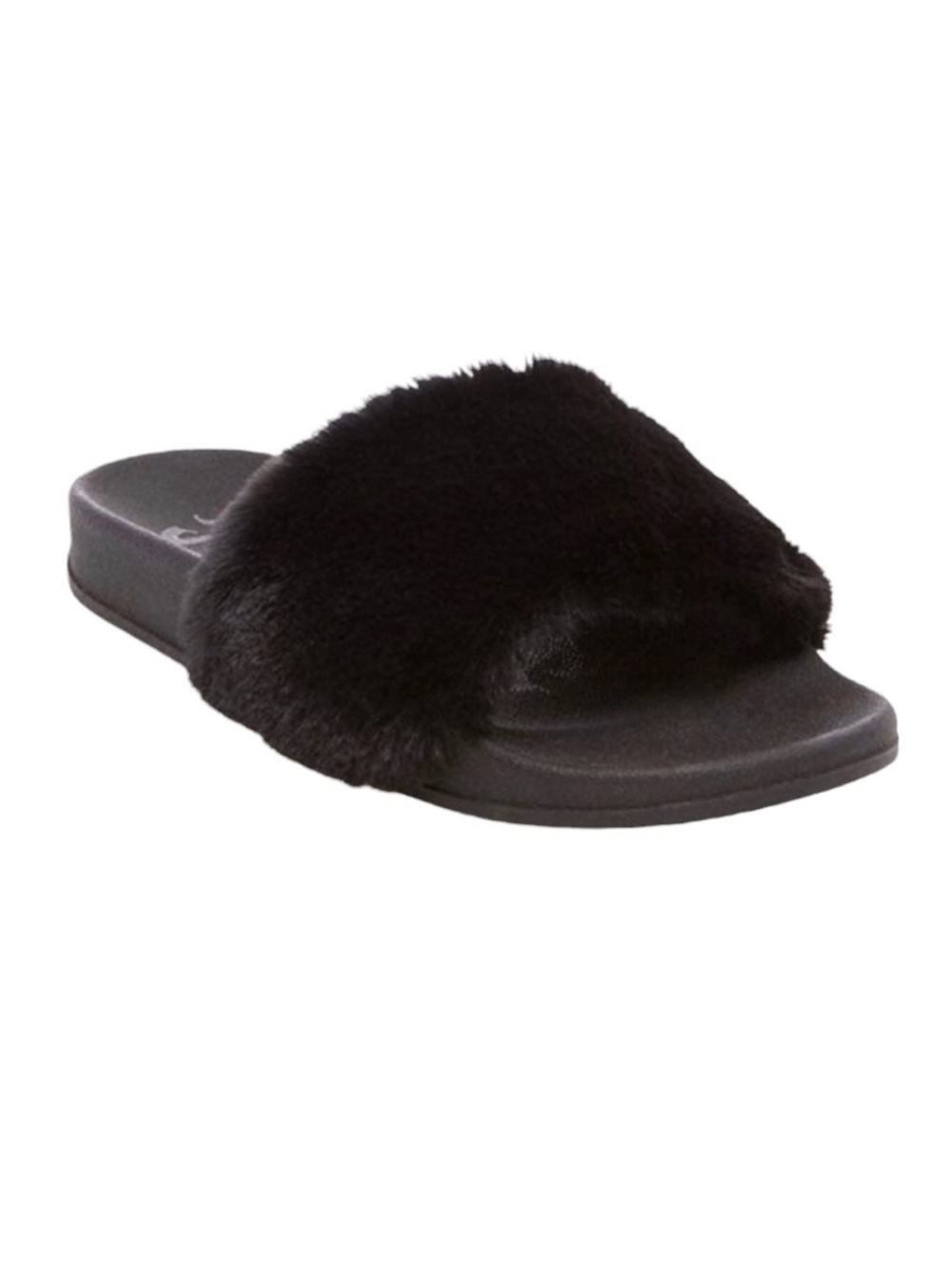 Mad Love Phoebe Slide Sandals in Black